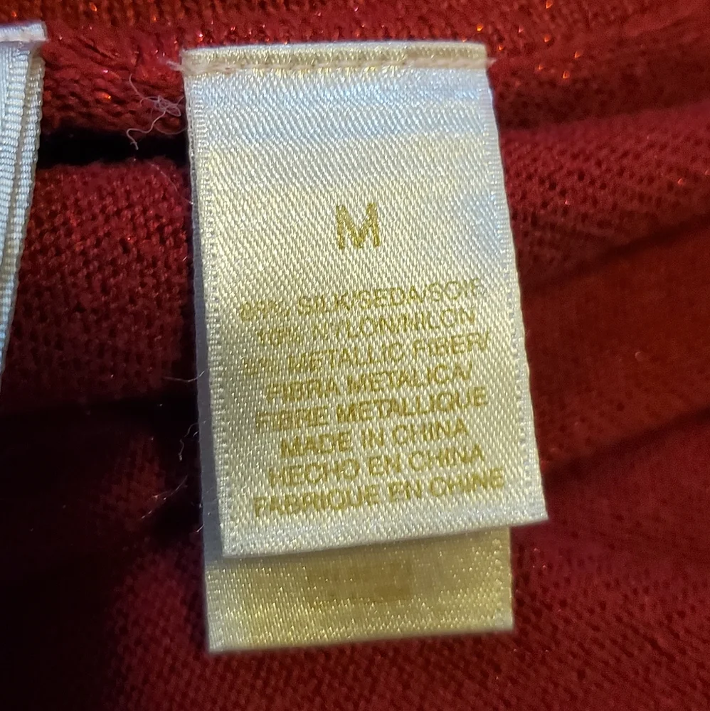 5 for $25 | Vintage Emma James Shimmer Short Sleeve Blouse and Cardigan Set